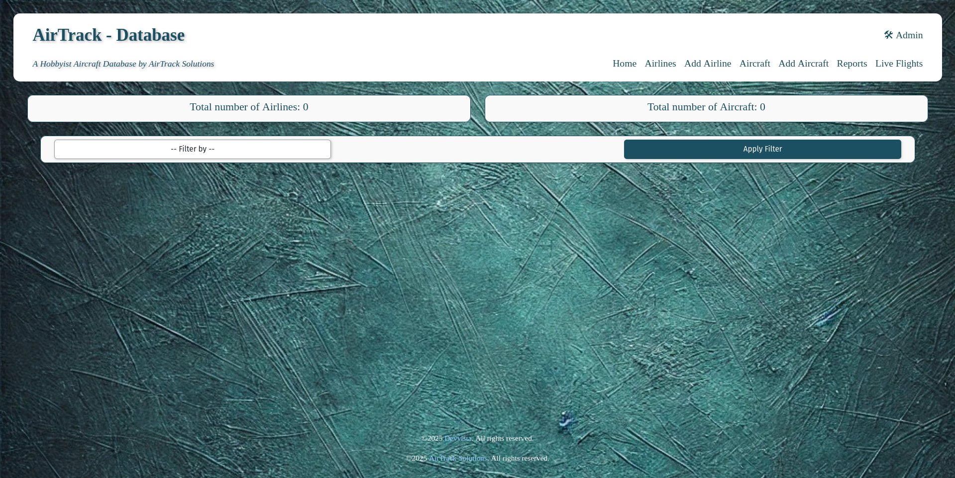 AirTrack main dashboard screenshot