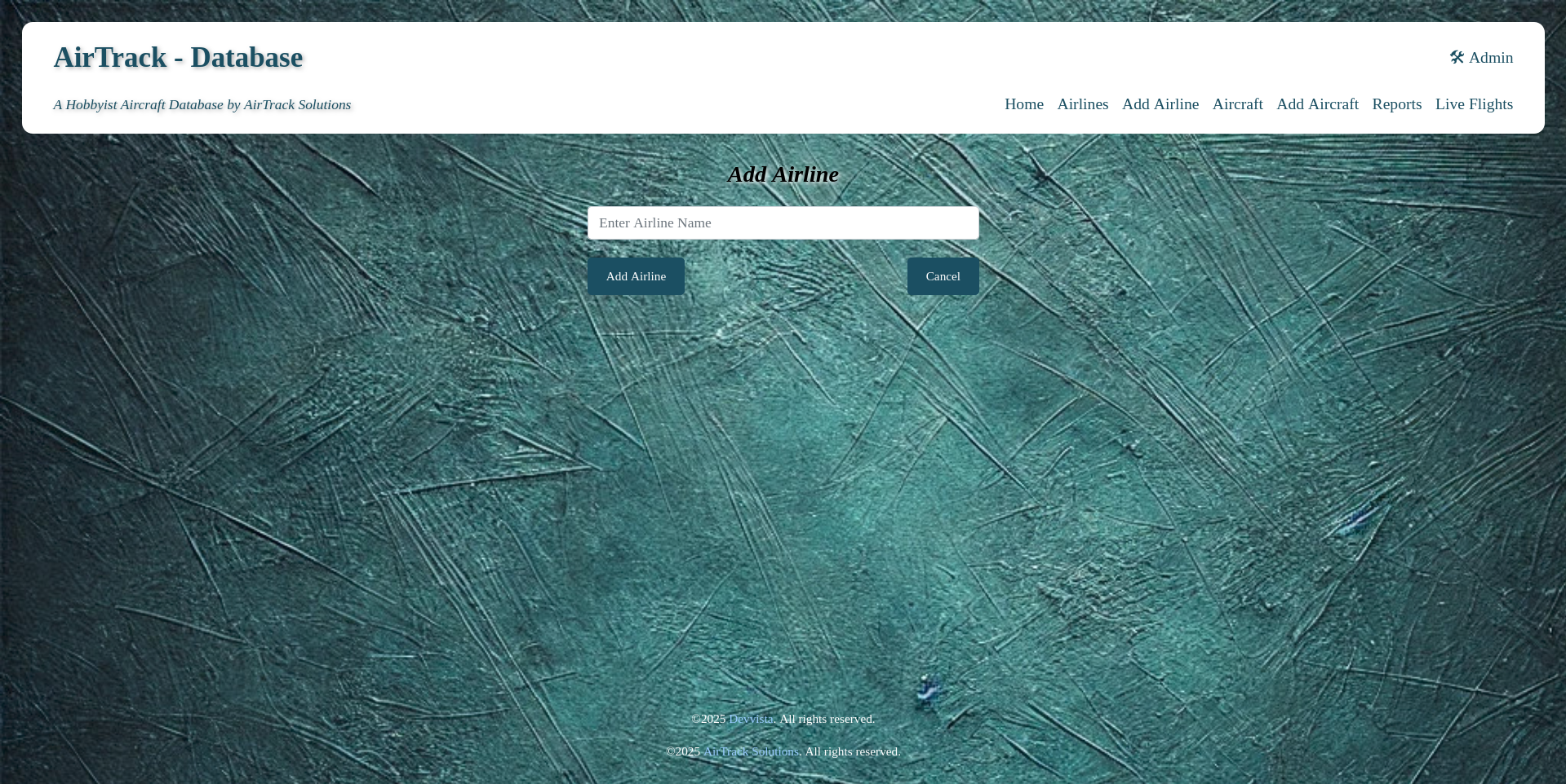 AirTrack add airline screenshot
